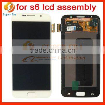 LCD Display Digitizer Assembly for Samsung Galaxy S6 G920 White for galaxy s6 lcd and touch screen