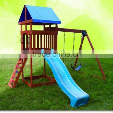 kids outdoor playground for wooden house