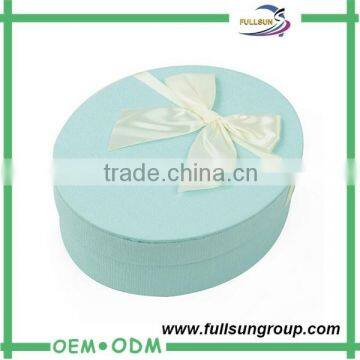 Cylinder Packaging oval shape light color gift cardboard round box