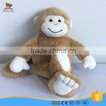 cute brown big foot plush monkey toy