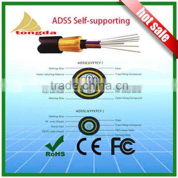 ADSS All Dielectric Self-supporting Aerial Cable 24 48 core fiber optical cable