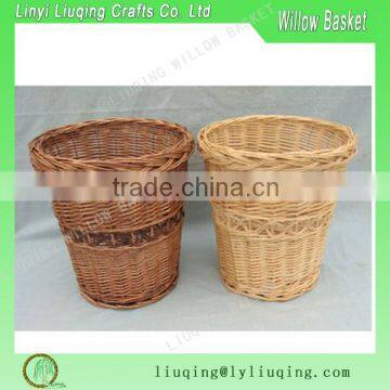 2016 new design handmade weaving brown wicker storage basket with brown color