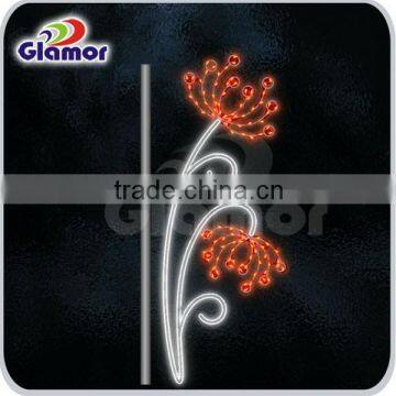 outdoor holiday LED lamp post decoration motif