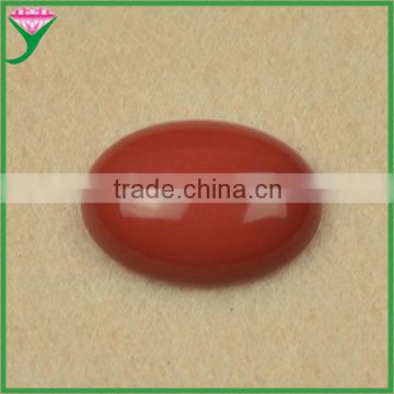 red coral oval flat back cabochon glass stones for jewelry