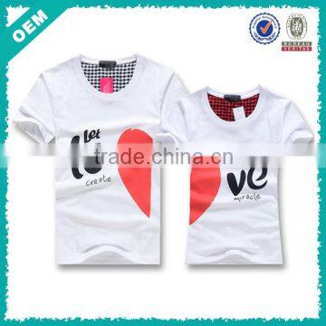 Cotton Printing T-shirt for Lover , Cute Couple T-shirt Designs , Unisex Design Couple T-shirt (lyt0300070) photo-3