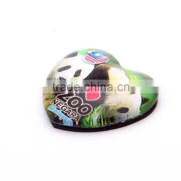 Cute heart dpanda styel crystal fridge magnet wholesale blank fridge from China pujiang factory