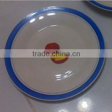 High quality ceramic dinner plate, white porcelain flat plates