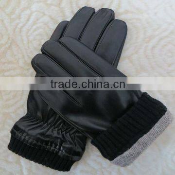 Custom winter men stylish leather gloves