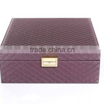 Luxury foldable leather gift box for jewerly / jewelry case