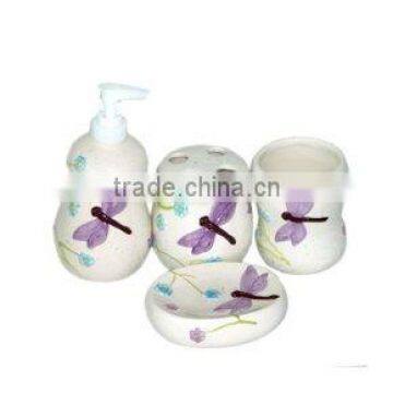 Customized Handpaint Ceramic Spring Bath Accessory Set