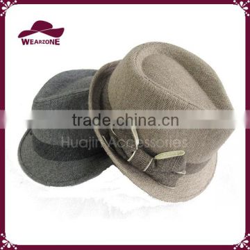 Big Bowknot Short-Brimmed Wool Blend Fedora Hat