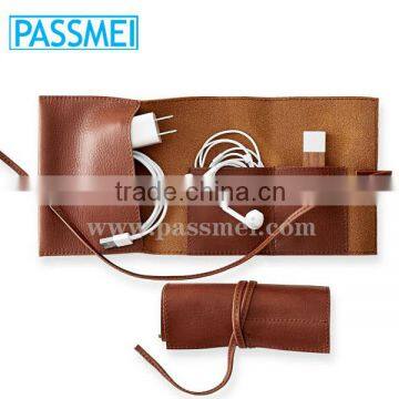 Leather Charger Roll Up Genuine Leather Roll Leather Tool Bag