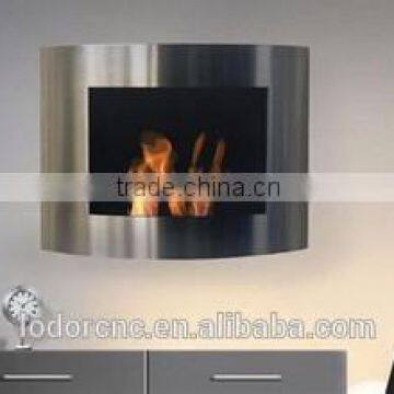 wall mounted stainless steel ethanol fireplace / stainless steel indoor fireplace