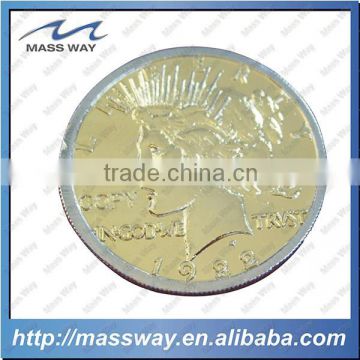 custom 3D embossed double plating metal replica coins