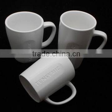 14OZ new style single wall ceramic coffee mug with sand blast LOGO