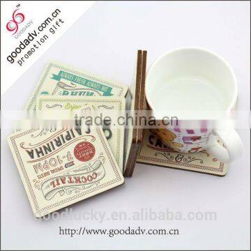 Custom mdf coaster / sublimation heat-resistant mdf wood cup coaster