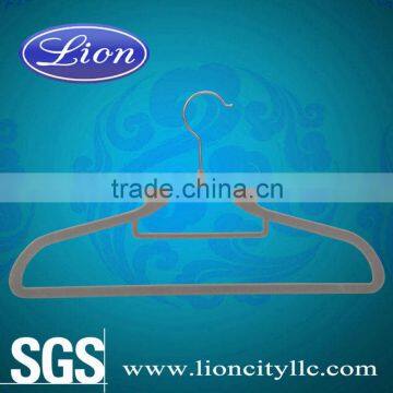 LEC-F5030 velvet hanger flocked hanger with leopard print
