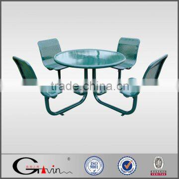 ISO9001 certificated metal outdoor table and chairs,outdoor table chair with umbrella,wholesale picnic table