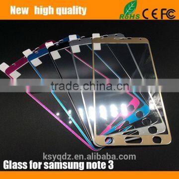 2.5D Titanium Alloy Brushed Metal Tempered Glass Screen Protector for Samsung Galaxy Note 3 photo-4