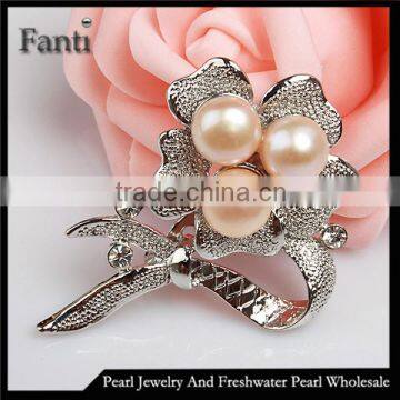 Summer bouquets brooch natural freshwater pearl jewelry