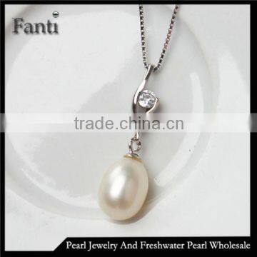 Handmade images of pearl jewelry 925 silver freshwater pearl pendant