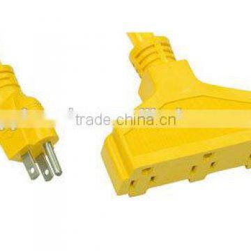 Extreme Weather Resistant Triple Tap American Outdoor Extension Cord With Light Indicate photo-4