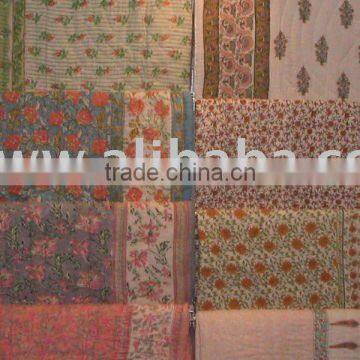 Stylish warm winter quilts journey quilts / Block printed indian best quality quilts