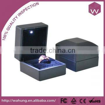 Black Luxury Ring Box With LED & Wholesale LED Jewellery Ring Boxes