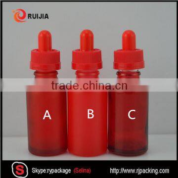 30ml Matte Frosted White Black Red Glass Dropper Bottle 1oz Square Shape photo-2