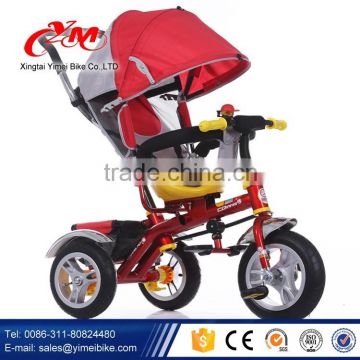 4/1 push car kids tricycle double seat / tricycle for children / three wheels baby trike with canopy