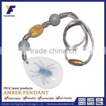 Lovers Couples Personalized Gifts Heart Fda Silicone Charms Amber Pendants photo-5