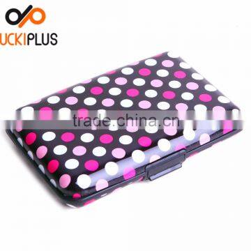 Luckiplus Inventory Colorful Dots Pattern Aluminum Wallets Identity Theft Blocker