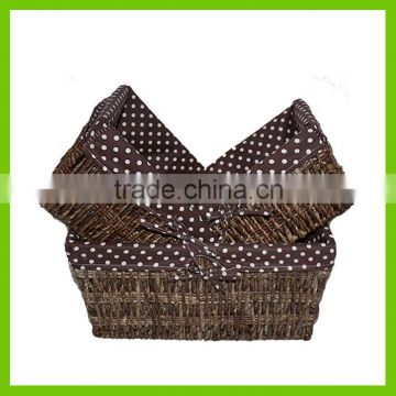 Storage basket, handmade corn bran bran weaving