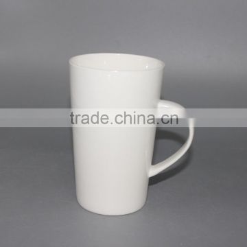 Plain White Tall Ceramic Mug