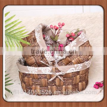 From China 100% Handmade water hyacinth storage basket