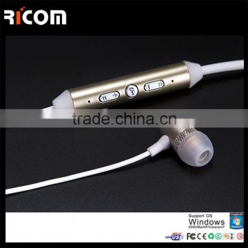 2016 Hot Sell Music magnetic bluetooth earphone earbuds headphone with neclace design--BTH-218--Shenzhen Ricom