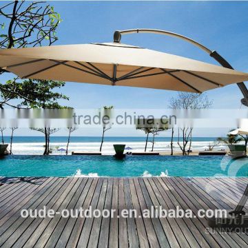 Outdoor Patio umbrella big bend umbrella plastic base wholesale 350*350cm garden parasol