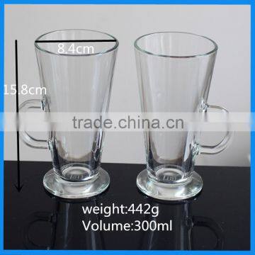 Chinese best supplier latte coffee glass coffee mug set