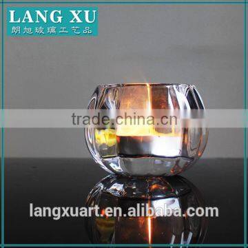LX-Z261crystal glass pumpkin candle holder for tealight