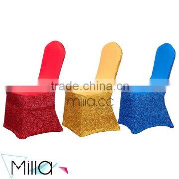 Wedding Chair,Hotel Chair,Banquet Chair Use and Plain Style Sequin Chair Cover                        
                                                Quality Choice