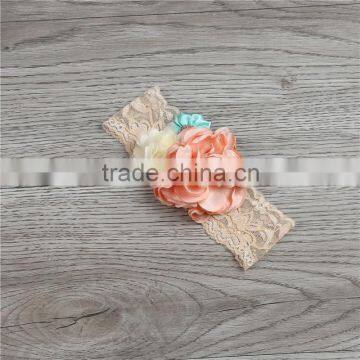 Baby Toddler Girl Headband Satin Flower Soft Elastic Headband Wholesale Fancy Design Little Girl Top Baby Headbands photo-3