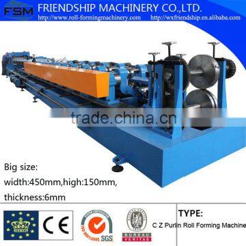 Big Steel C Z Roll Forming Machine size from 80-450mm