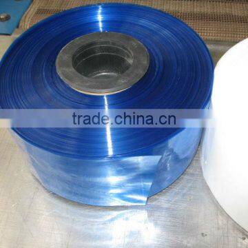 blue PVC shrink film tubing