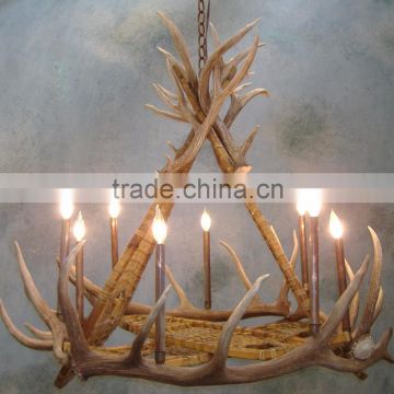 7.10-10 Medium Snowshoe Elk Antler Chandelier