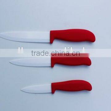 Colorful ABS Handle Ceramic Blade Kitchen Knives Set 3pcs in Acrylic Stand Holder Quality Choice photo-2