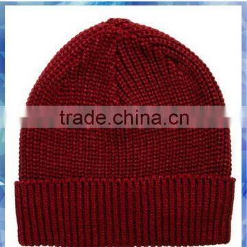 hot sale unisex rib knitted hat,knitting beanie,red knitted hat