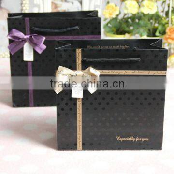 Black paper cheap gift pouch