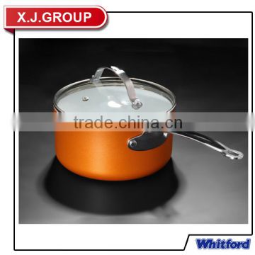 Nonstick ceramic coated cooking saucepan