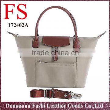 Latest large nylon and leather Weekend Bags special design travel tote Bag