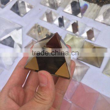 Precious Natural High Quality Crystal Citrine Pyramid Home Decor